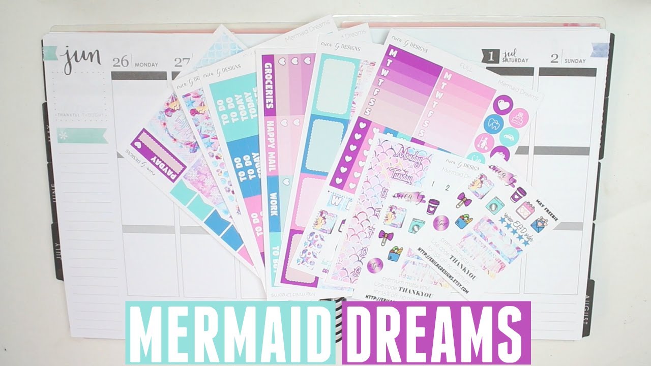 Plan With Me! | Erica G Designs Mermaid Dreams - YouTube