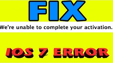 HOW TO: Fix iOS 7 install ERROR We're unable to complete your activation, please register UDID