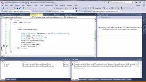 Dependency Injection in C# using Unity Framework