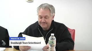 Enosburgh Town Selectboard | 03/16/2020
