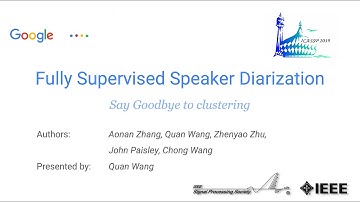 [ICASSP 2019] Fully Supervised Speaker Diarization: Say Goodbye to clustering