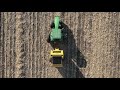 Combining Dry Corn and Baling Corn Stalk Bales