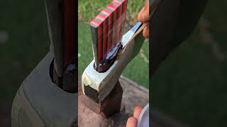 ็How To Hang An Axe Handle With A Laminate Wedge And Epoxy Adhesive #Asmr #Craftsmanship