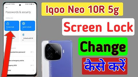 How to change pattern lock in Iqoo neo 10r 5g/Screen lock/Iqoo neo 10r me password kaise change kare