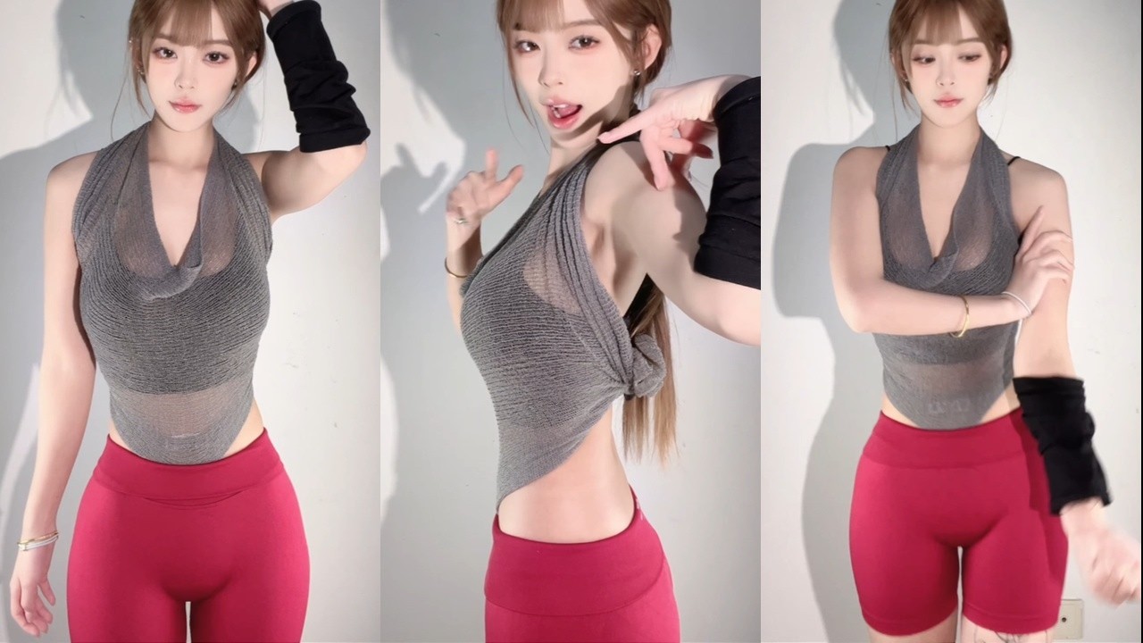 小美在家中做形體塑形提升線條 | Xiao Mei Improves Body Lines at Home | 샤오메이 집에서 라인 강화 운동