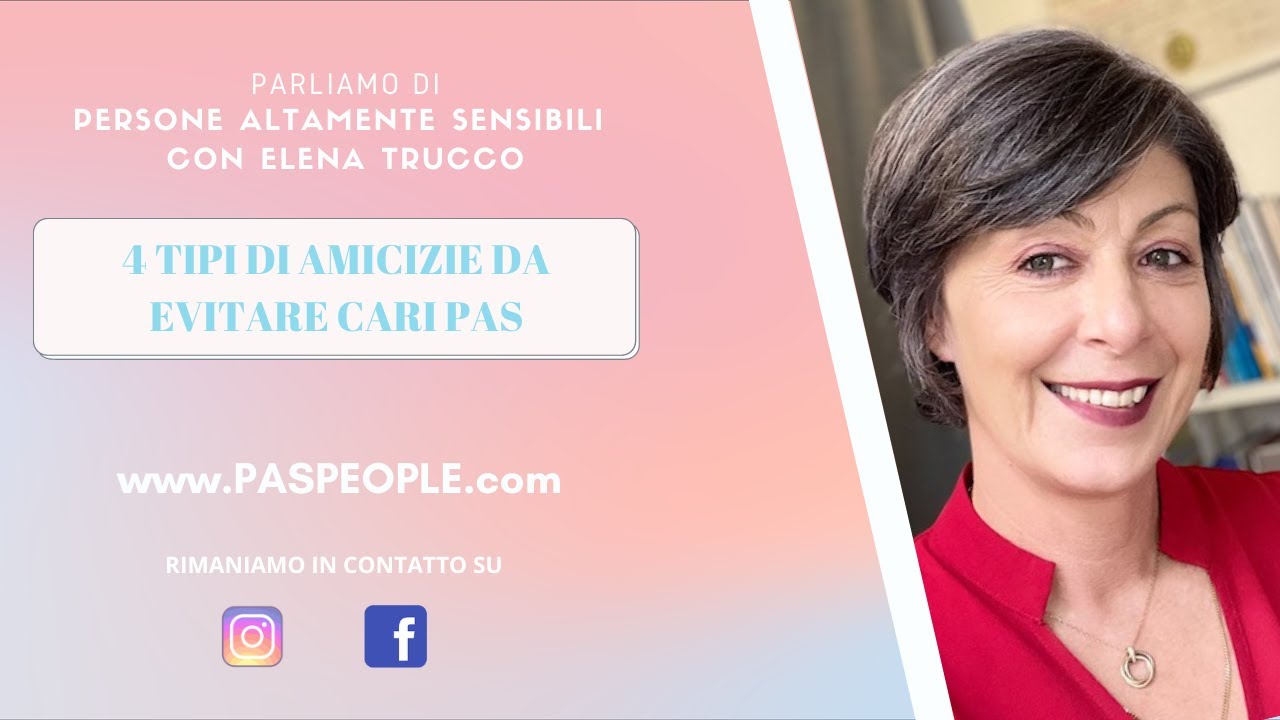 Quali sono quattro tipi di amicizie da evitare cari Pas