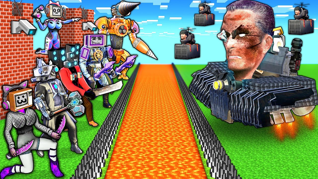 SURVIVAL BASE of G-MAN MK5 vs TV WOMAN and SPEAKERMAN TITAN vs SKIBIDI TOILET in MINECRAFT animation