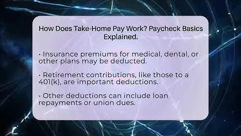How Does Take-Home Pay Work? Paycheck Basics Explained. - Your Paycheck Planner