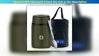 Best FEIJIAN Food Thermos Vacuum Lunch Box 316 Stainless Steel  Lunch Container 750ML Free Spoon•••