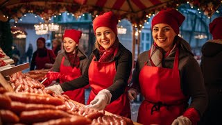 🇩🇪🎄🎅 GERMANY CHRISTMAS MARKETS 2023, GERMAN STREET FOOD AT BERLIN'S ENCHANTING CHRISTMAS MARKET 2023