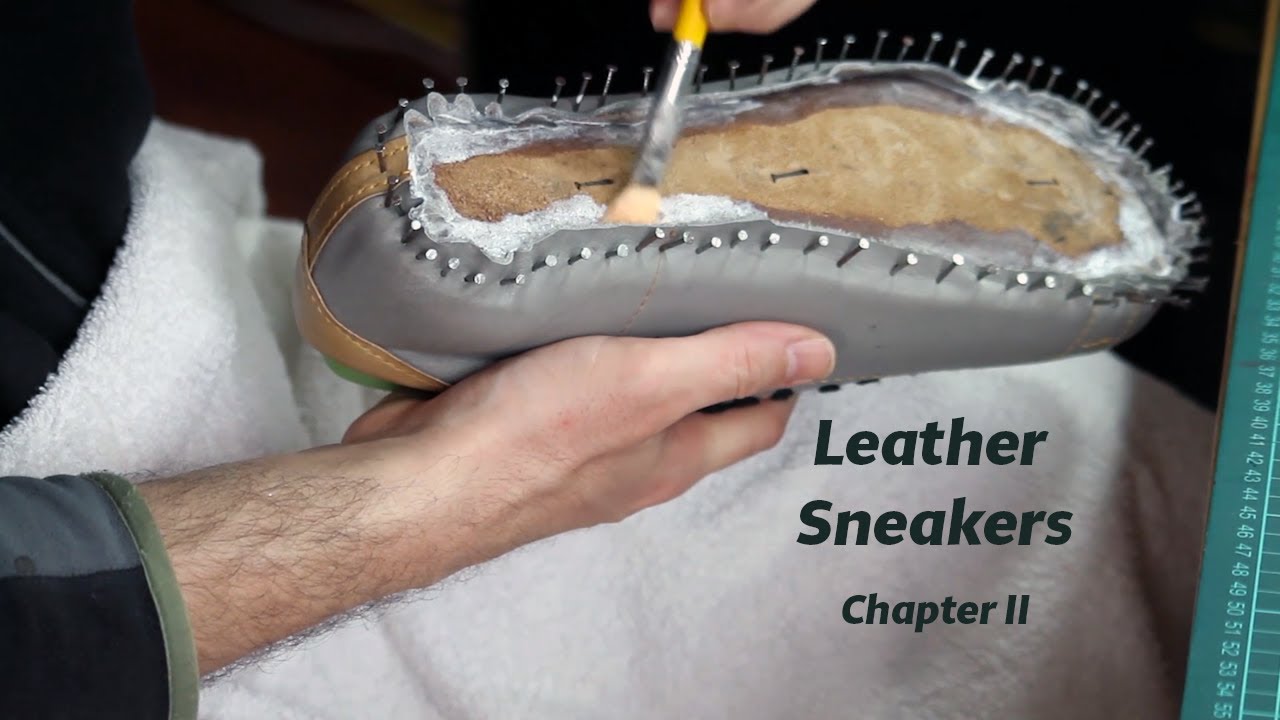 Making a pair of leather sneakers Part 2 / ASMR