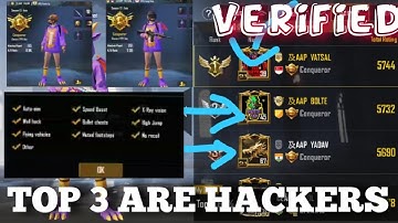 SEASON 13 DUO CONQUEROR RANK TOP 3 PLAYERS ARE HACKERS VERIFIED/speedHACKERS IN PUBGM SEASON13 DUO