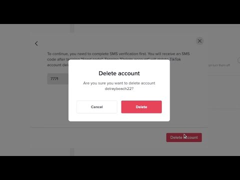 How to delete a TikTok account