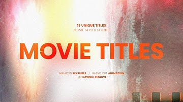 Editable Movie Titles | DaVinci Resolve template