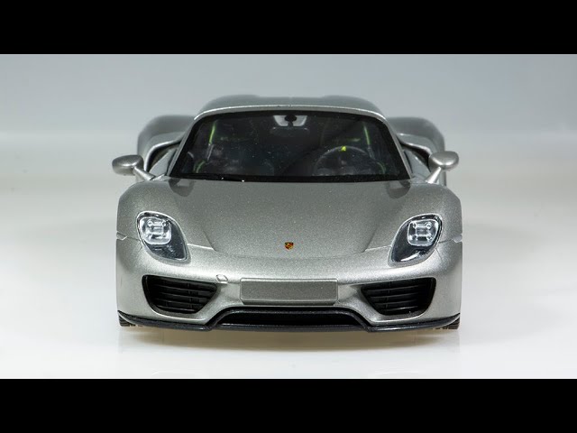 Porsche 918 Spyder Modellauto (metallgrau) Von Welly Im Maßstab 1:24 - Fertigmodell