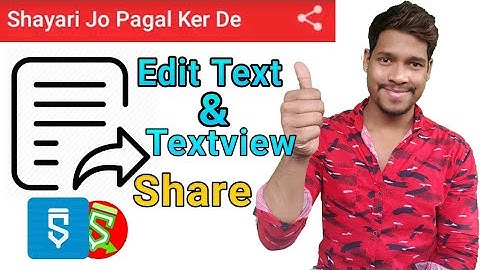 textview & Edit Text share Activity in sketchware /Aaura Technical