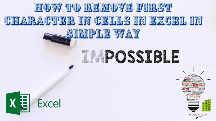 How to Remove First Character in cell in Excel in Simple Way