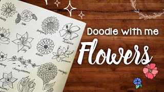 Doodle with me FLOWERS | Floral drawings.