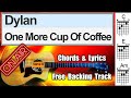  bob dylan  one more cup of coffee  cover  free backing track chords and lyrics