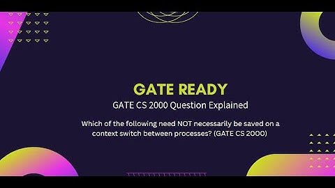 GATE CS 2000 OS Question Explained | What Gets Saved in a Context Switch?