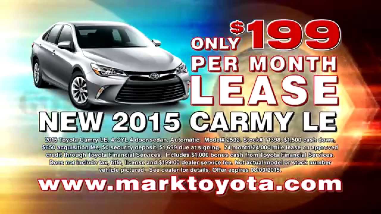 Mark Toyota • Scion Camry & Prius C Lease Specials for July 2015