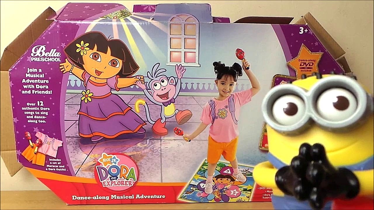 Bella Toys Nickelodeon Dora The Explorer Dance Set and DVD Unboxing.