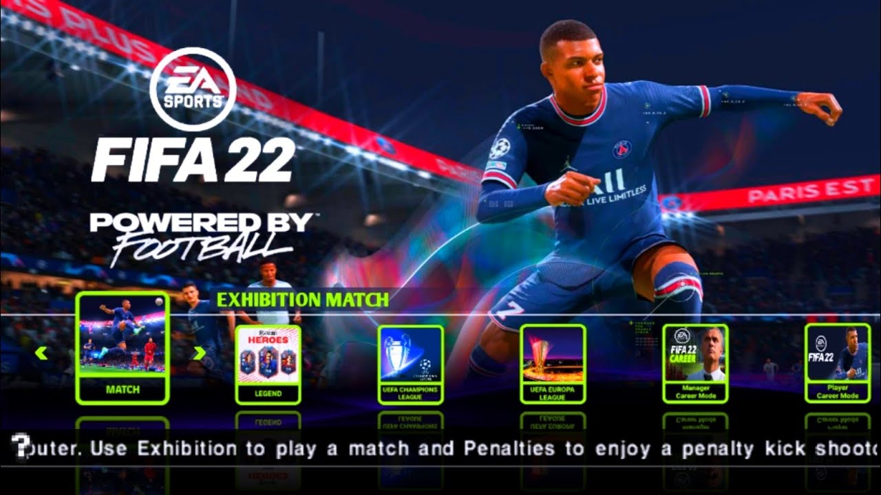 Download eFootball PES 2022 Like FIFA 22 PPSSPP Android Offline Camera PS5 Graphics HD