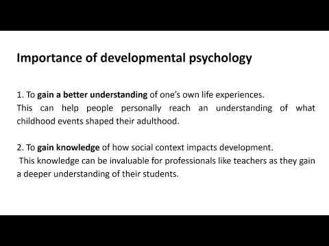 importance of developmental psychology