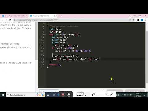 Shopping Cost || Prepbytes Solutions || IN C++ || FUNDAMENTALS || DATA STRUCTURE AND ALGORITHM