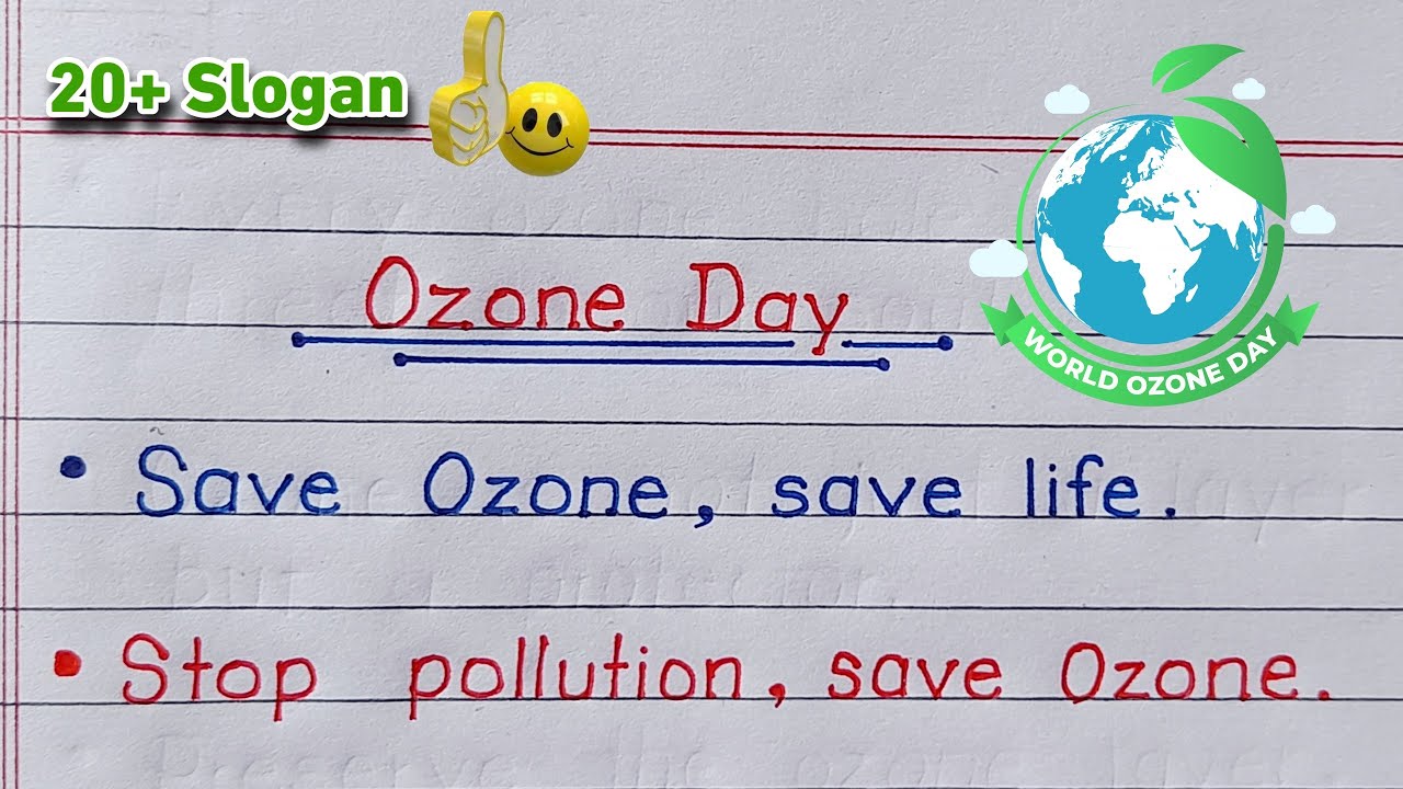 Slogan On World Ozone Day In English || Slogan || World Ozone Day || 