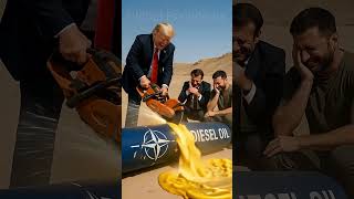 &quot;Trump vs NATO Oil Pipeline – Macron &amp; Zelensky Funny Parody! #funny #oilcrisis #putin #memes