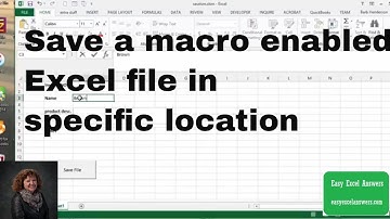 Save a macro enabled Excel file in specific location with VBA