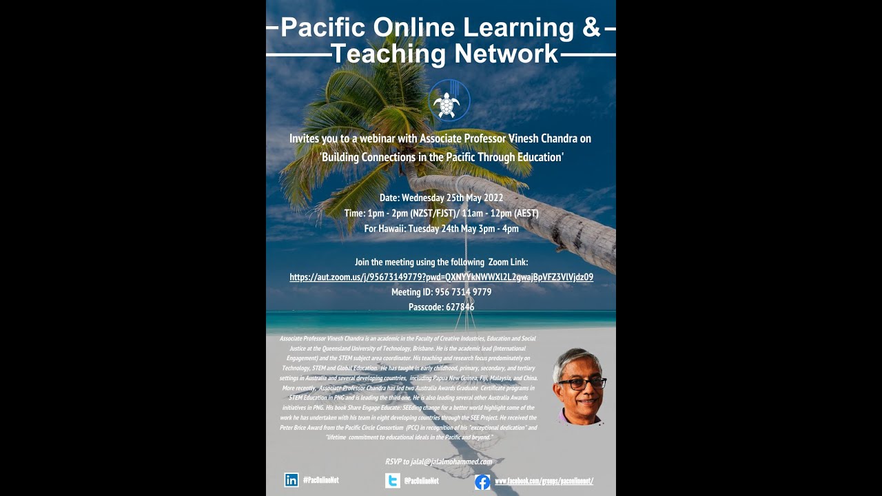 PacOnlineNet Webinar #2/2022 Building Connections in the Pacific Through Education