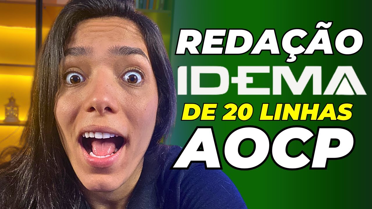 IDEMA: REDAÇÃO MODELO DE 20 LINHAS PARA APROVAR