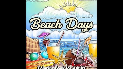 Beach Days Color by Number Coloring Book FLIP THROUGH - Color Questopia