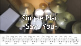 Download lagu Simple Plan - Save You - DrummerFrank Drum Cover - With Drum Score