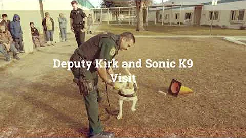 Deputy Kirk Geweniger and Sonic The K9 Visit Pinewood Feb 2018