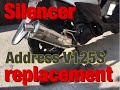 Address V125S, exchange、SP Takegawa muffler, normal muffler 、CF4EA, CF4MA