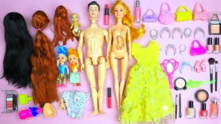 10 Minutes Satisfying ASMR Unboxing Barbie Family Playset, Cute Dolls Dressup Set Toys, Makeup Toys