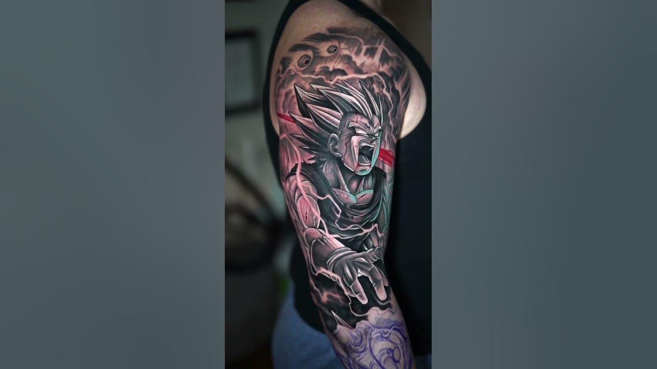 Vegeta Tattoo Arm sleeve progress - YouTube