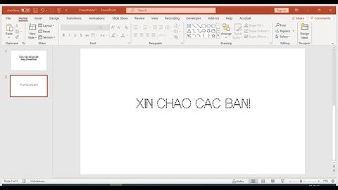 Cách viết chữ nét đứt trong PowerPoint