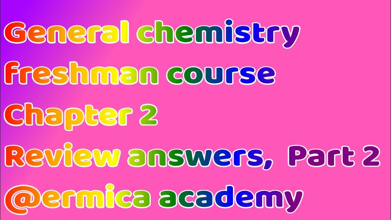 General Chemistry Laboratories A Freshman Workbook Answers