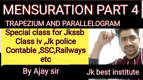 Mensuration (Part-4) - JKSSB Class-IV Exam 2021 || Best Lecture by Ajay Sir.