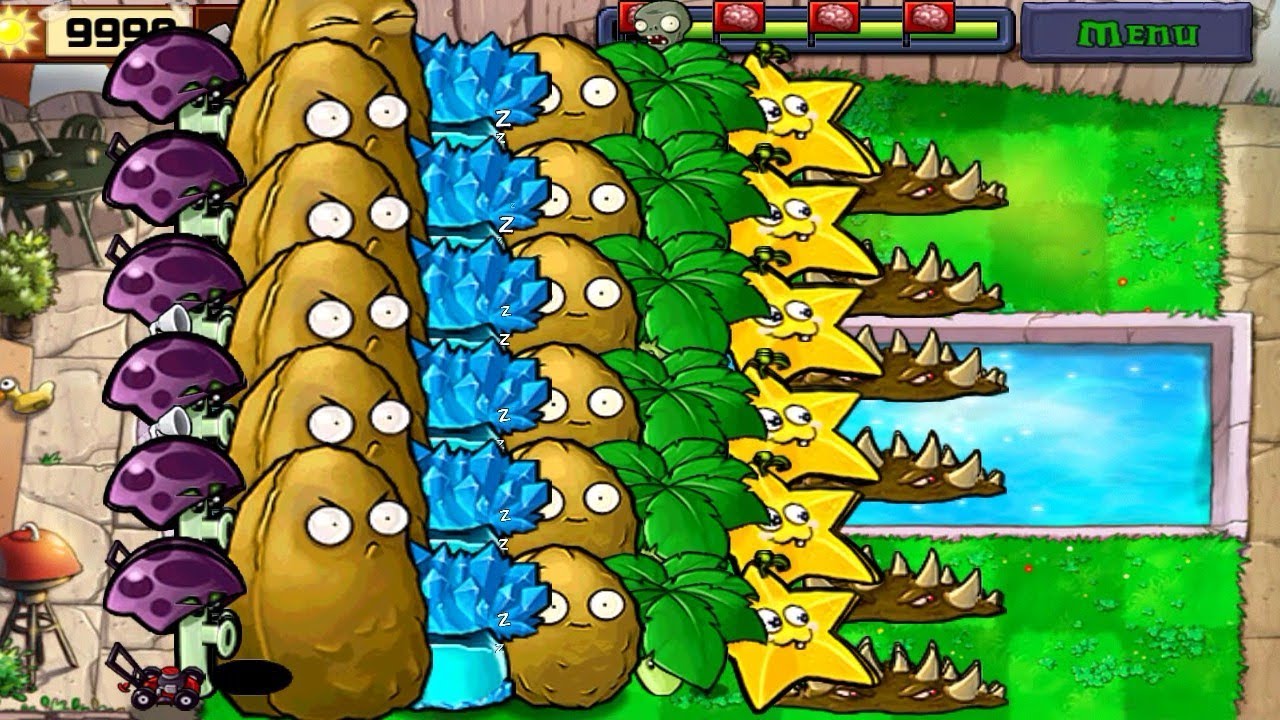 Plant Vs Zombie Hack | Giant Plants | Pool lvl 9 Full Gameplay - YouTube
