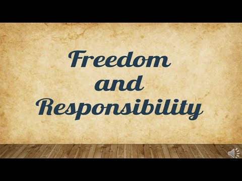 FREEDOM AND RESPONSIBLITY/INTRO TO PHILOSOPHY OF THE HUMAN PERSON/ QUARTER FOUR