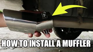 HOW TO INSTALL MUFFLER IN CAR