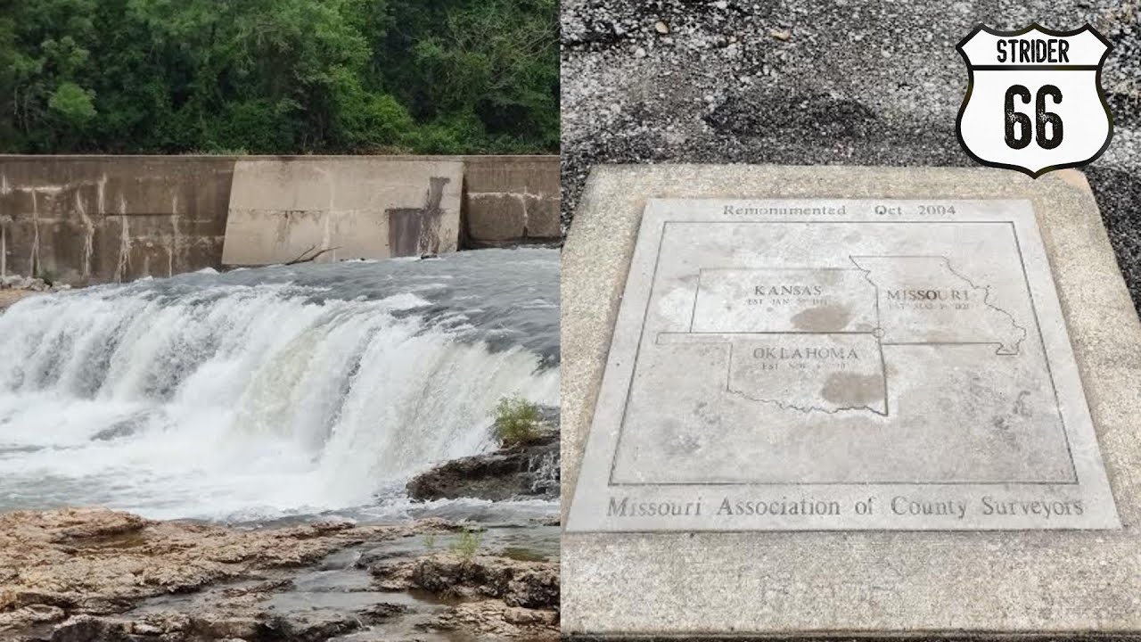 Grand Falls and Tri-State Marker in Joplin, Missouri