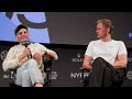 Harry Lighton and Alexander Skarsgård on Pillion