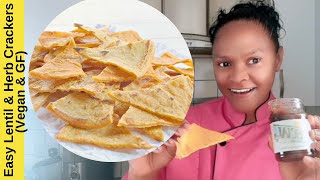 Easy Vegan Lentil and Herb Chips/ Crackers || Gluten free || Protein Packed Snack ||