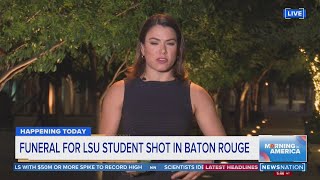 Manhunt continues while LSU student's memorial underway | Morning in America
